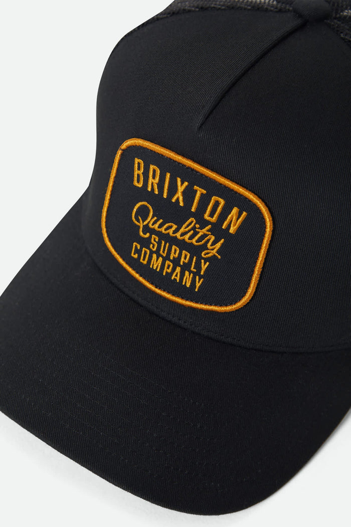 Unisex Hubal NetPlus Trucker Hat in the color Black/Black - Additional Laydown image