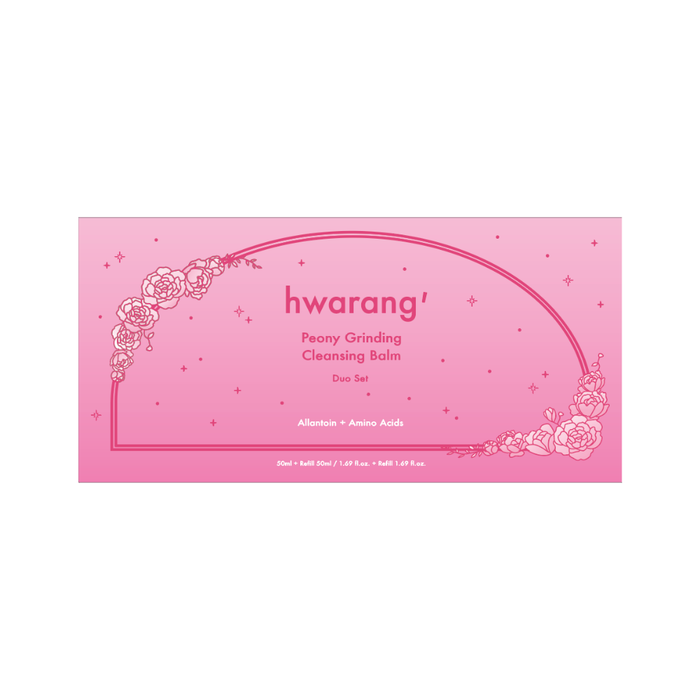 [hwarang'] Pink Ribbon (Roosa Nauha) Edition Peony Grinding Cleansing Balm Duo Set
