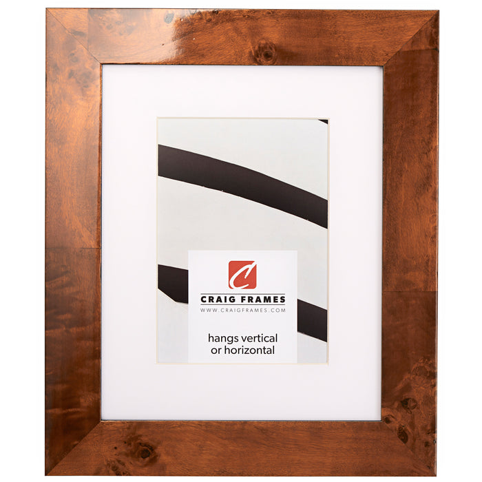 Innovations 1.5", Matted Glossy Honey Brown Burl Picture Frame