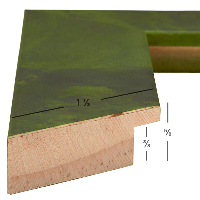 Innovations 1.5", Matted Green Burl Picture Frame
