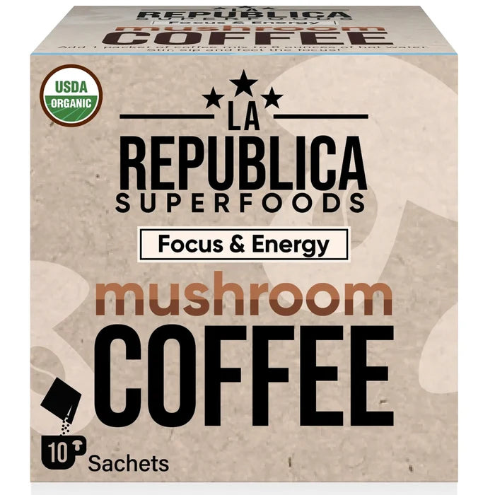 Instant 7 Mushroom Coffee Single Serving (10 pack) - La Republica