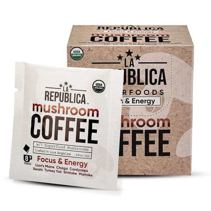 Instant 7 Mushroom Coffee Single Serving (10 pack) - La Republica