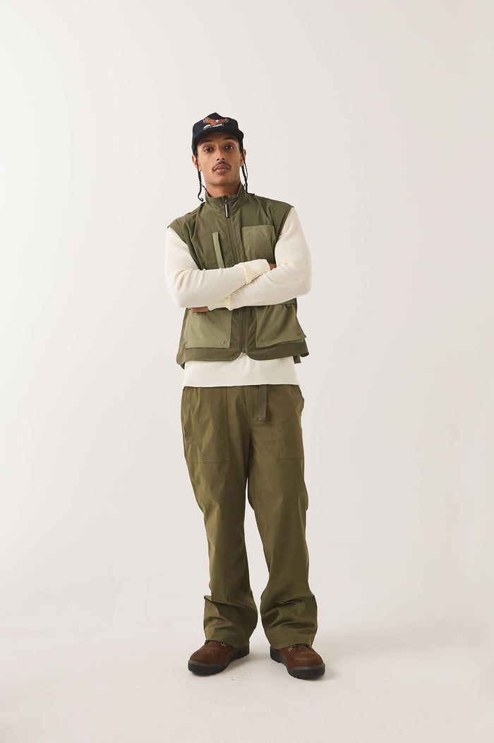 Men's Journey Utility Pant in the color Dark Olive/Olive Surplus - Men's Front View