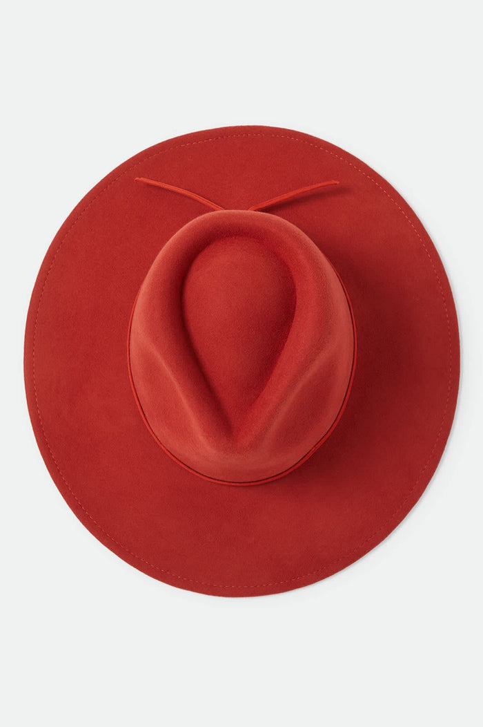 Women's Juniper Packable Hat in the color Red Earth - Additional Laydown image