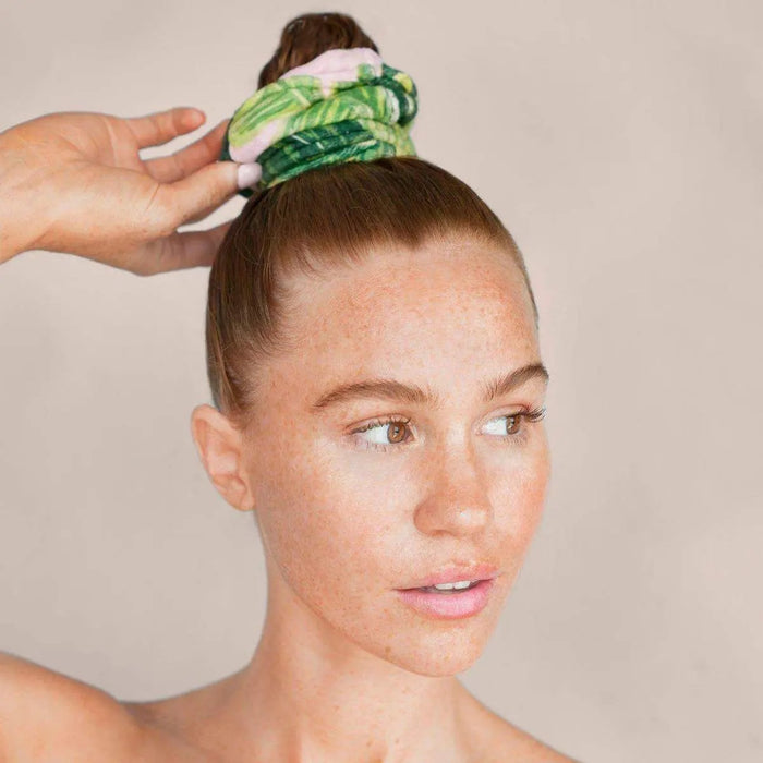 Kitsch Microfiber Towel Scrunchies - Palm Print