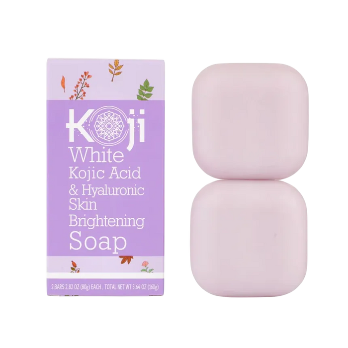 Koji White Kojic Acid & Hyaluronic Skin Brightening Soap x 2Bars 80g