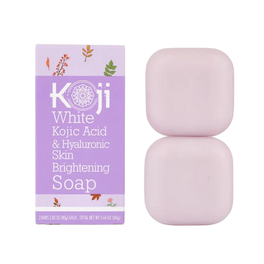 Koji White Kojic Acid & Hyaluronic Skin Brightening Soap x 2Bars 80g