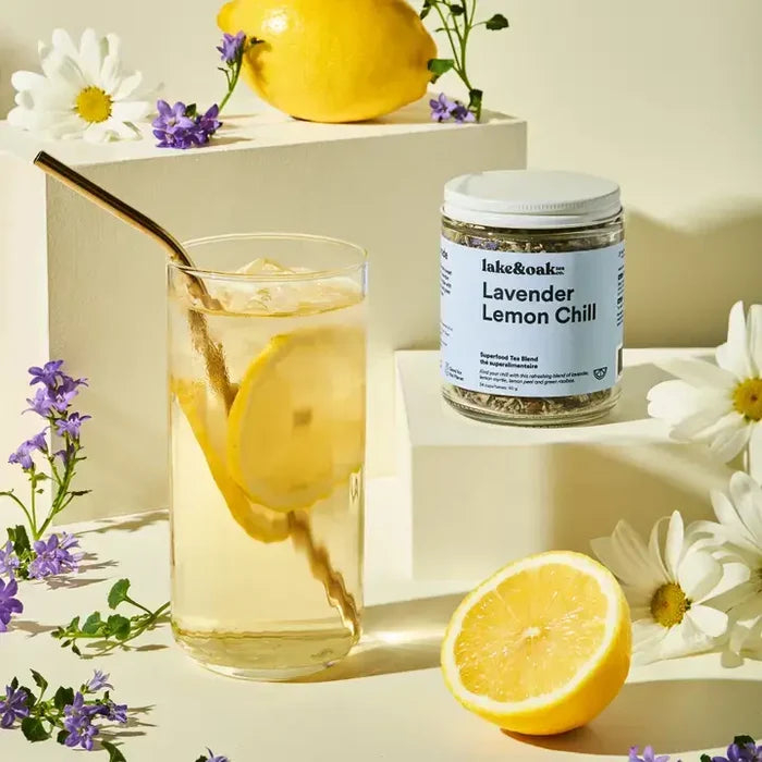 Lavender Lemon Chill – Superfood Tea Blend (60g) | Lake & Oak