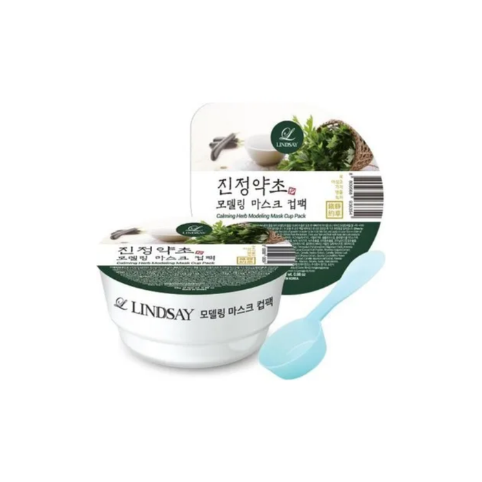 The LINDSAY Modeling Mask Cup Pack Calming Herb is designed to soothe and nourish the skin, featuring calming ingredients like Houttuynia Cordata and Mugwort extracts. Enriched with Green Tea, Centella Asiatica, and Aloe, this mask helps to reduce redness, hydrate, and rejuvenate tired skin. With a unique powder-to-gel formula, it forms a cooling, flexible layer on the face, allowing active ingredients to penetrate deeply while calming and refreshing your complexion. Ideal for sensitive and irri