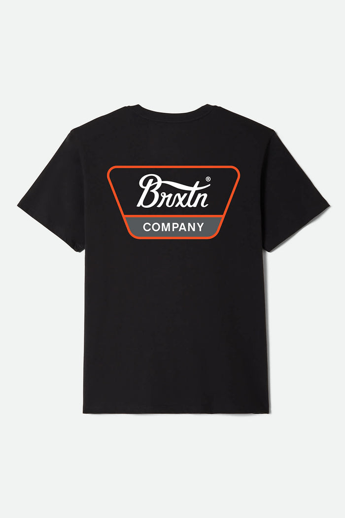 Linwood Short Sleeve Standard T-Shirt - Black/White/Classic Orange