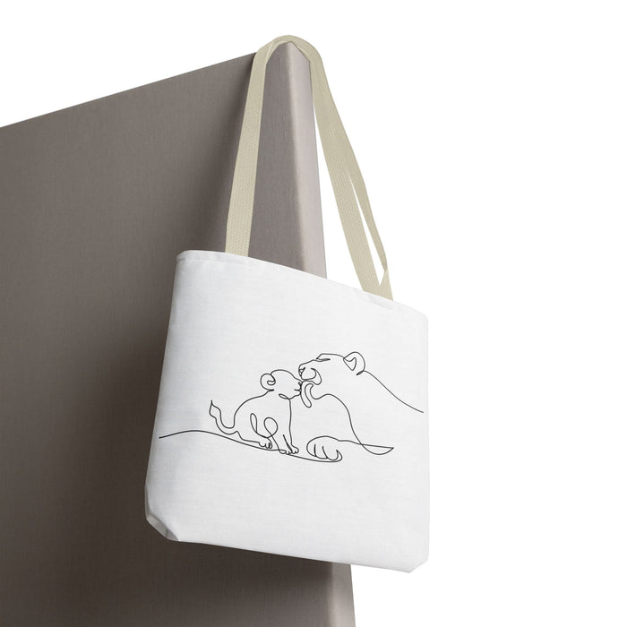 Lioness and Cub Tote Bag