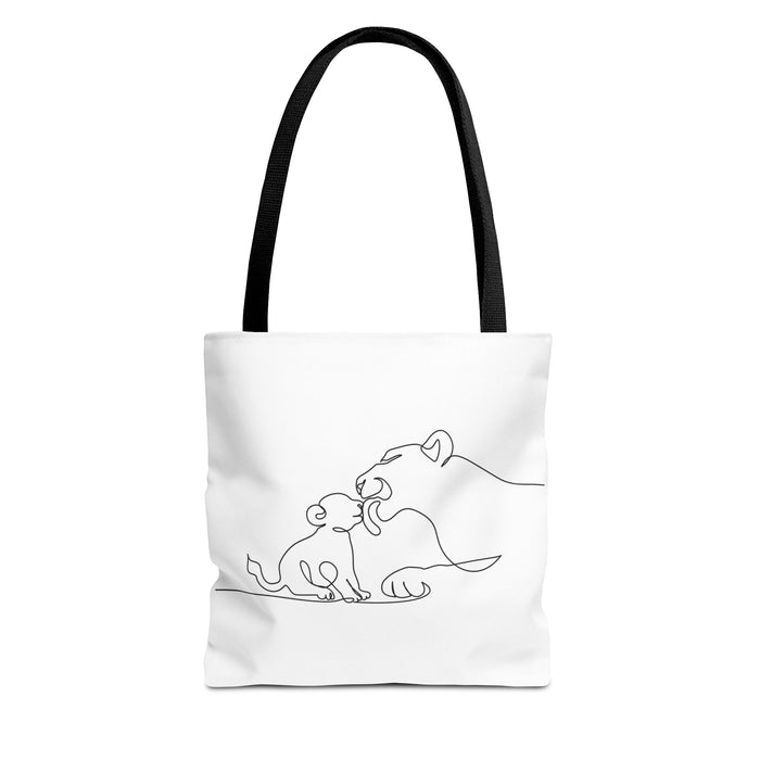 Lioness and Cub Tote Bag