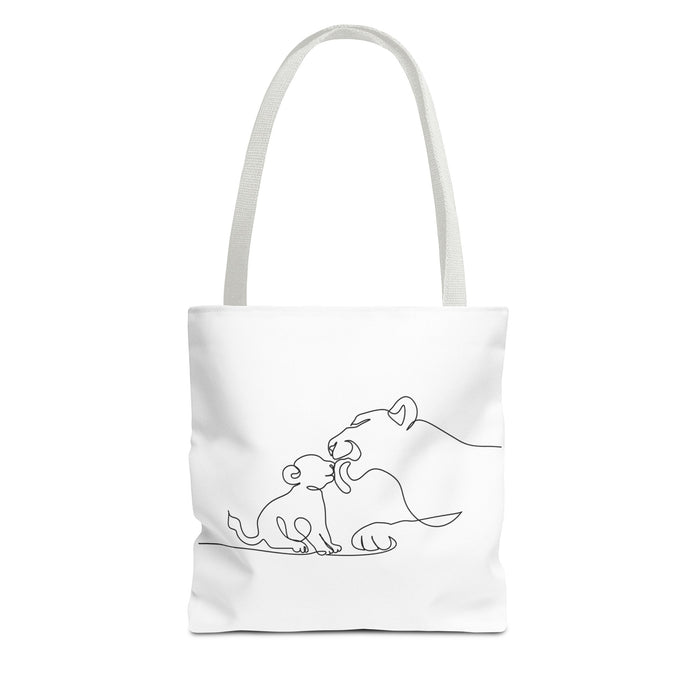 Lioness and Cub Tote Bag