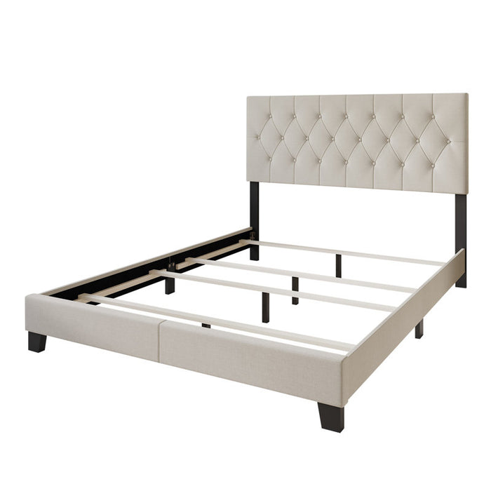 Lit rembourré Ambrey gris chaud Queen