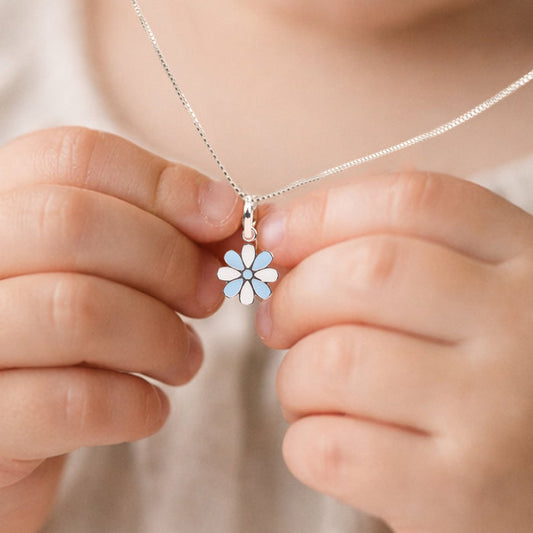 Little Blue Flower Necklace