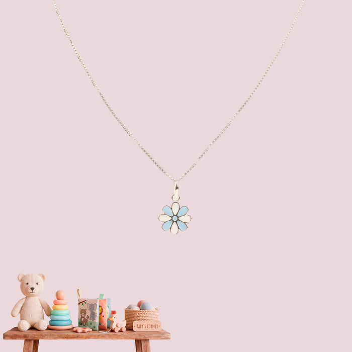 Little Blue Flower Necklace