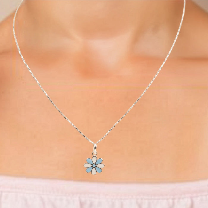 Little Blue Flower Necklace