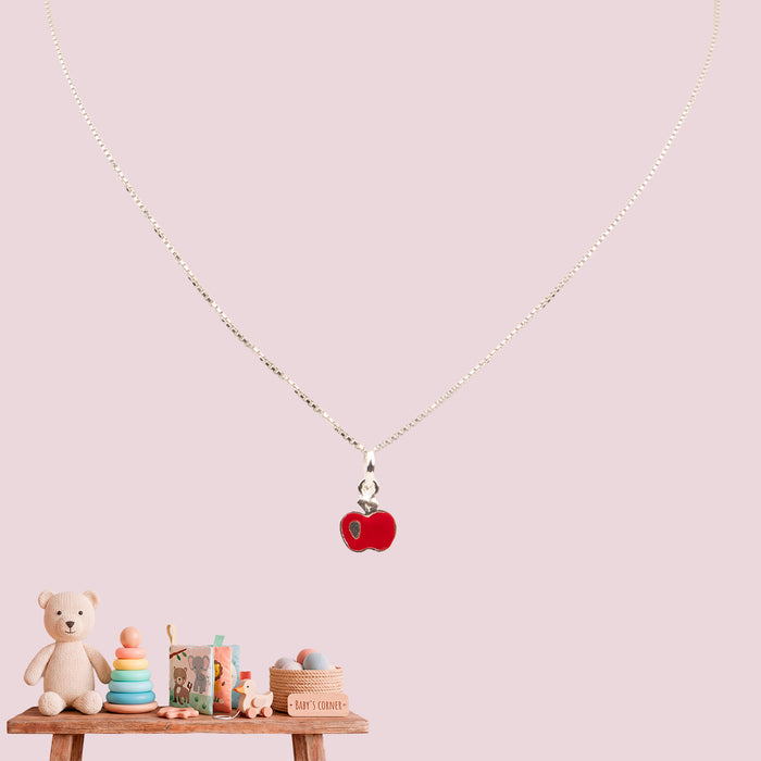 Little Red Apple Necklace
