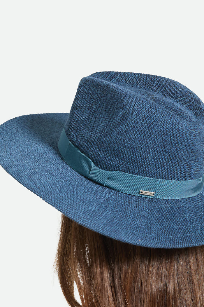 Women's Lyons Knit Packable Hat in the color Midnight Blue - Additional Fit image