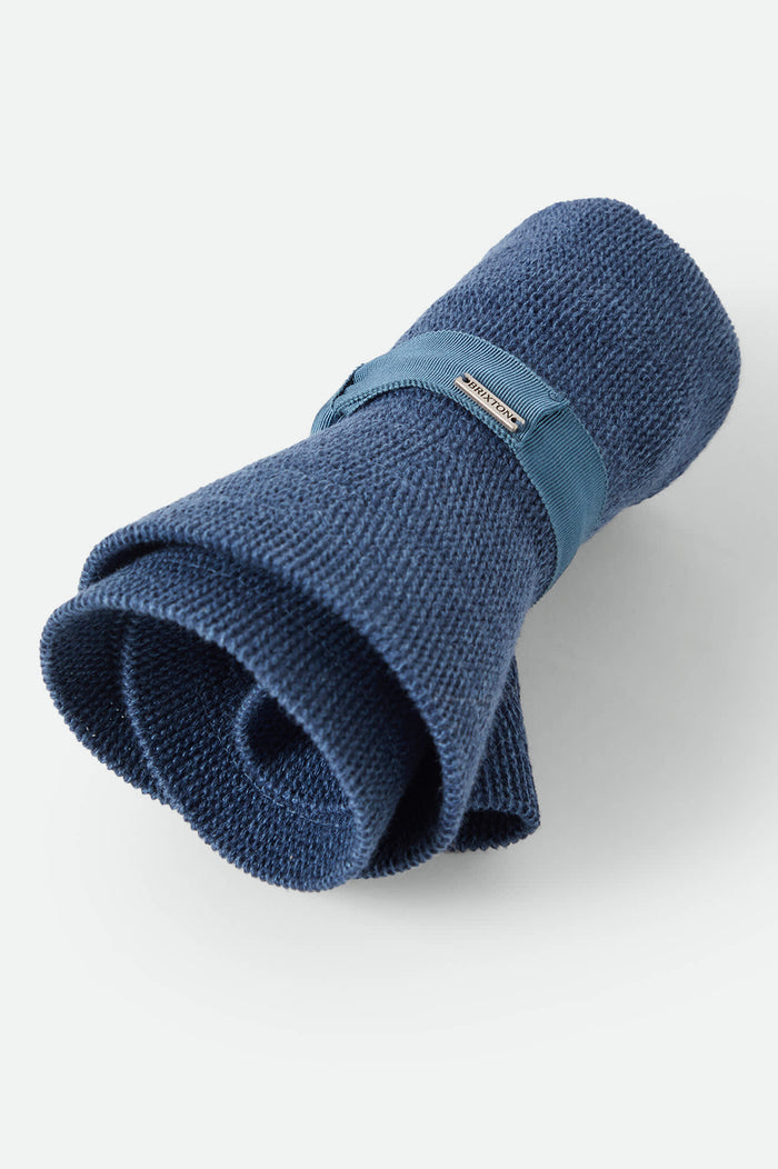 Women's Lyons Knit Packable Hat in the color Midnight Blue - Additional Laydown image