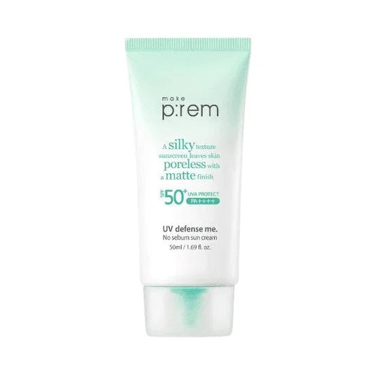 [make p:rem] UV Defense Me. No Sebum Sun Cream SPF 50+ PA++++ 50ml - Ballagrio