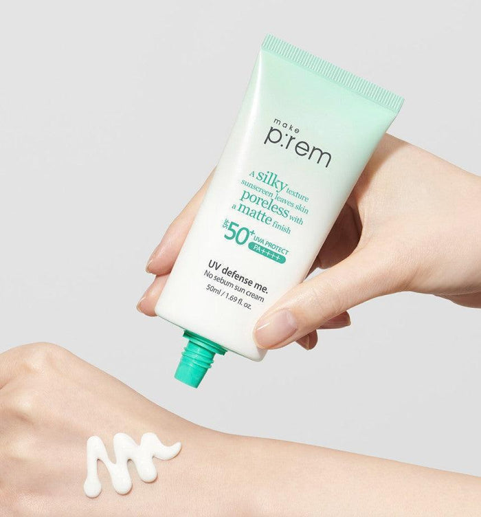 [make p:rem] UV Defense Me. No Sebum Sun Cream SPF 50+ PA++++ 50ml - Ballagrio