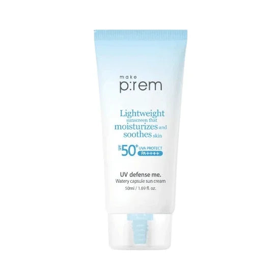 [make p:rem] UV Defense Me. Watery Capsule Sun Cream SPF 50+ PA++++ 50ml - Ballagrio