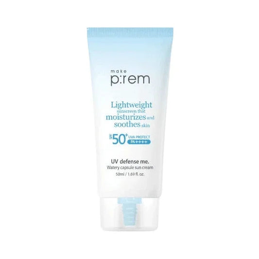 [make p:rem] UV Defense Me. Watery Capsule Sun Cream SPF 50+ PA++++ 50ml - Ballagrio