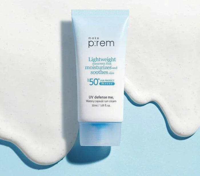 [make p:rem] UV Defense Me. Watery Capsule Sun Cream SPF 50+ PA++++ 50ml - Ballagrio