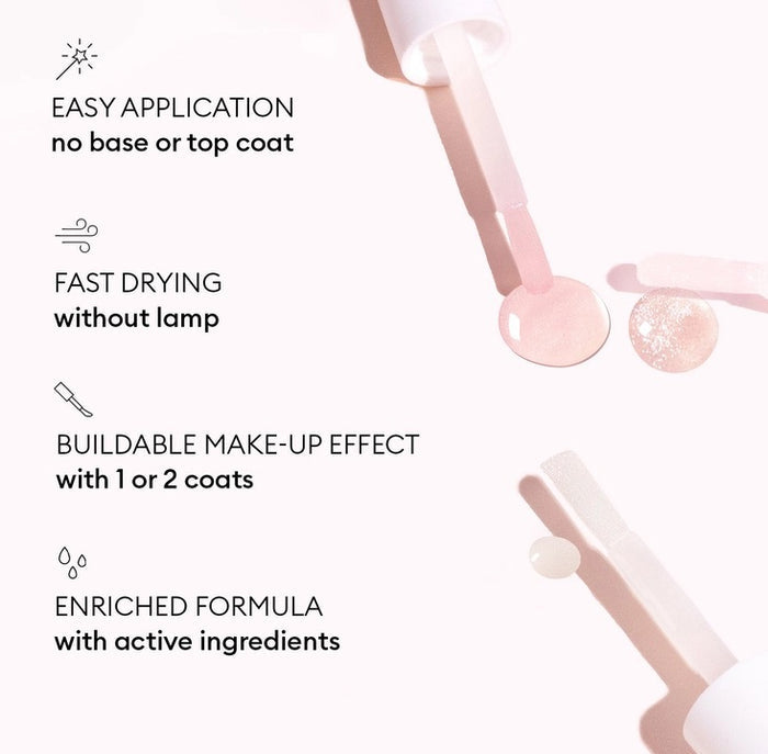 MANUCURIST - ACTIVE™ SHINE TREATMENT POLISH by MANUCURIST INC is a shimmery pink nail treatment polish formulated with beetroot extract for hydrating and providing antioxidant care to nails, AHAs to restore and harden, and hexanal to help strengthen them. The product contains 79.5% plant-based ingredients.