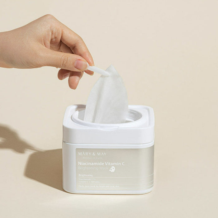Mary & May Niacinamide Vitamin C Brightening Mask 400gm-30ea