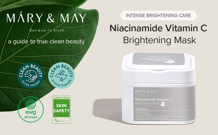 Mary & May Niacinamide Vitamin C Brightening Mask 400gm-30ea