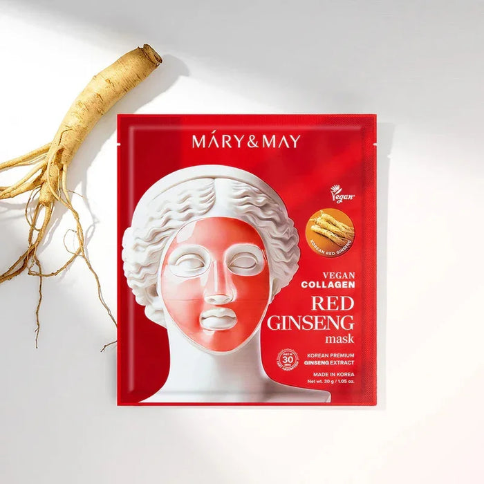 [Mary&May] Vegan Collagen Red Ginseng Mask 30g*4EA - Ballagrio