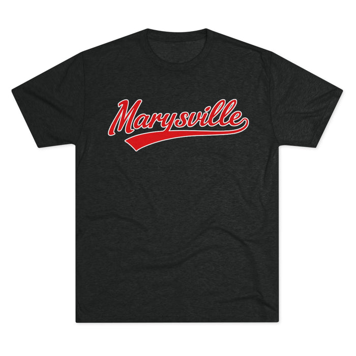 Marysville Vintage Script Tee — 'Marysville' Retro Baseball Style T-Shirt