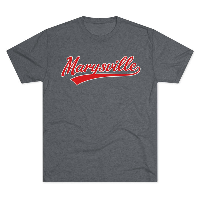 Marysville Vintage Script Tee — 'Marysville' Retro Baseball Style T-Shirt