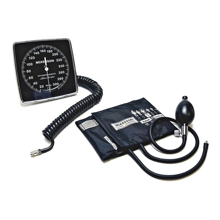 McKesson Aneroid Sphygmomanometer, Adult Cuff, Wall Mount - 01-750W-11ABKGM-Single - LL Medico