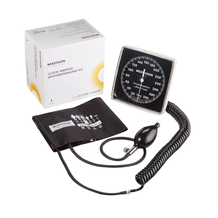 McKesson Aneroid Sphygmomanometer, Adult Cuff, Wall Mount - 01-750W-11ABKGM-Single - LL Medico