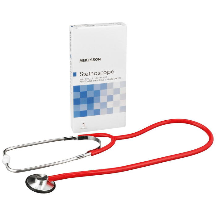 McKesson Entrust Performance Nurse Stethoscope, Red, 21" Tube - 01-660RGM-Single - LL Medico