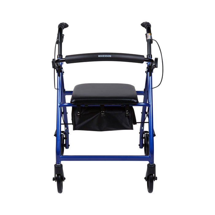 McKesson Lightweight 4 Wheel Rollator Walker, Blue - 146-R726BL - LL Medico
