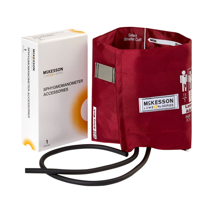 McKesson Reusable Blood Pressure Cuff, Large Adult, 34 to 50 cm - 01-845-12XBD-2GM-Box - LL Medico