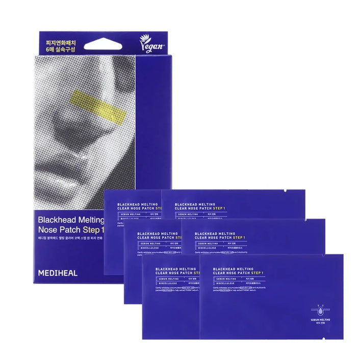 [MEDIHEAL] Blackhead Melting Clear Nose Patch 6EA - Ballagrio