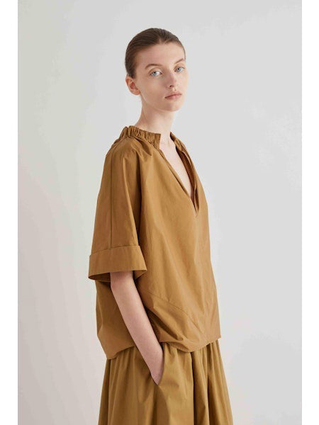 A plain, solid square in Provence Blue inspired by the MEIMEIJ Gathered Neck Blouse, featuring no patterns, text, or objects.