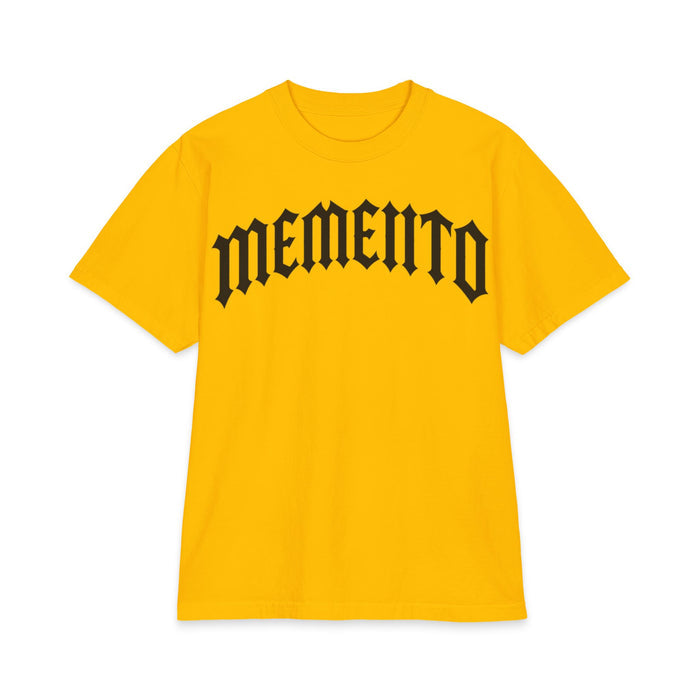 Memento Gothic Tee — 'MEMENTO' Front & MMC Back Graphic T-Shirt