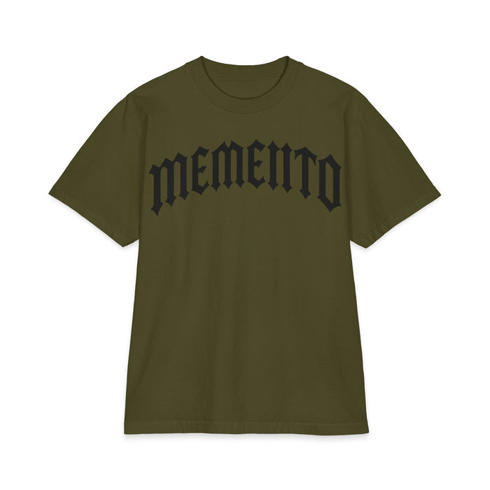 Memento Gothic Tee — 'MEMENTO' Front & MMC Back Graphic T-Shirt