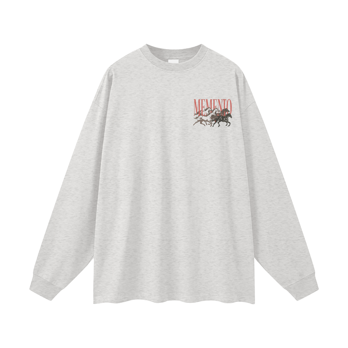 Memento Herd Oversized Unisex Long Sleeve T-Shirt - Memento Mori Clothing
