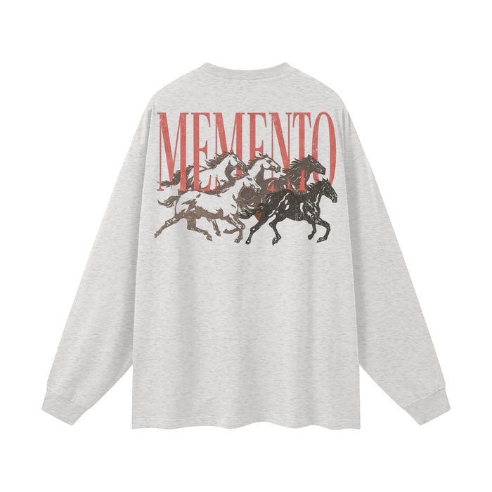 Memento Herd Oversized Unisex Long Sleeve T-Shirt - Memento Mori Clothing