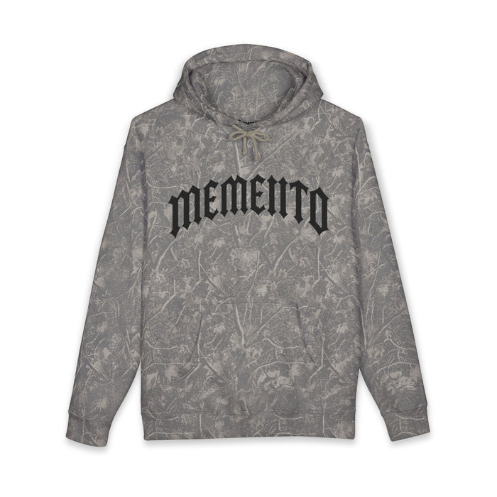 Memento Hoodie — Gothic Lettering Washed Pullover