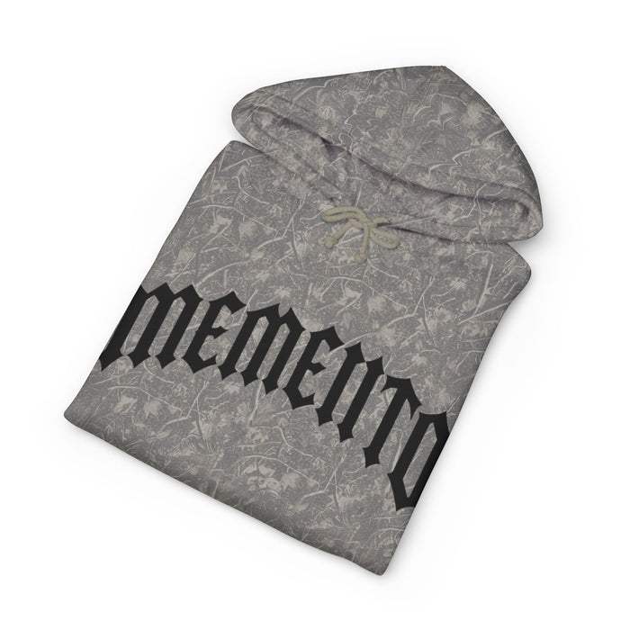 Memento Hoodie — Gothic Lettering Washed Pullover