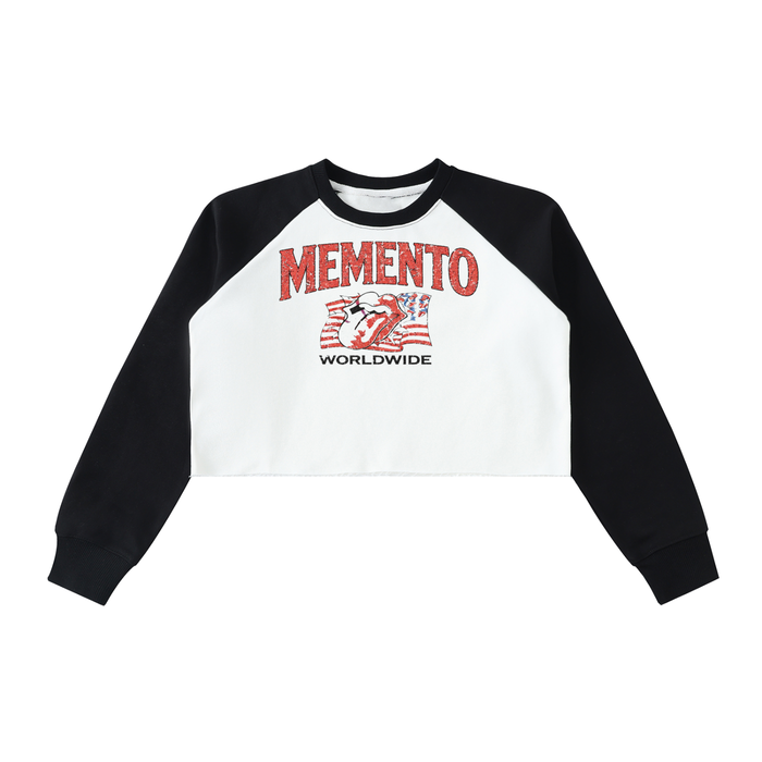 Memento World Tour Raglan Crop Sweatshirt - Memento Mori Clothing