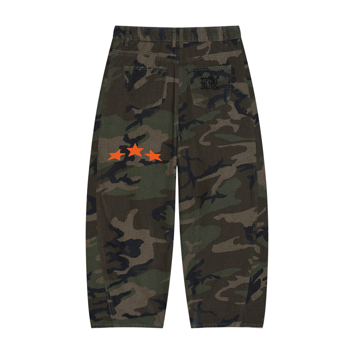 Men’s Camo Barrel Leg Cargo Pants